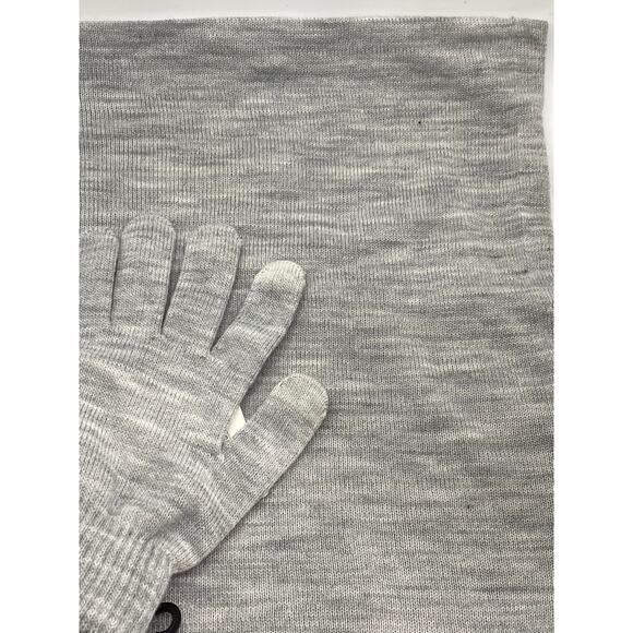 LOOK BY M Women's Heather Gray Scarf and Glove Set SZ OS - Picture 5 of 8